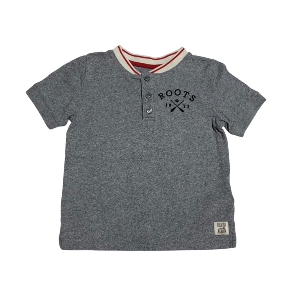 Roots‎ Gray Short Sleeve Tee for Kids